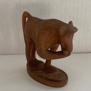 Mid century modern hand carved wooden baboon Monkey! Small Home decor